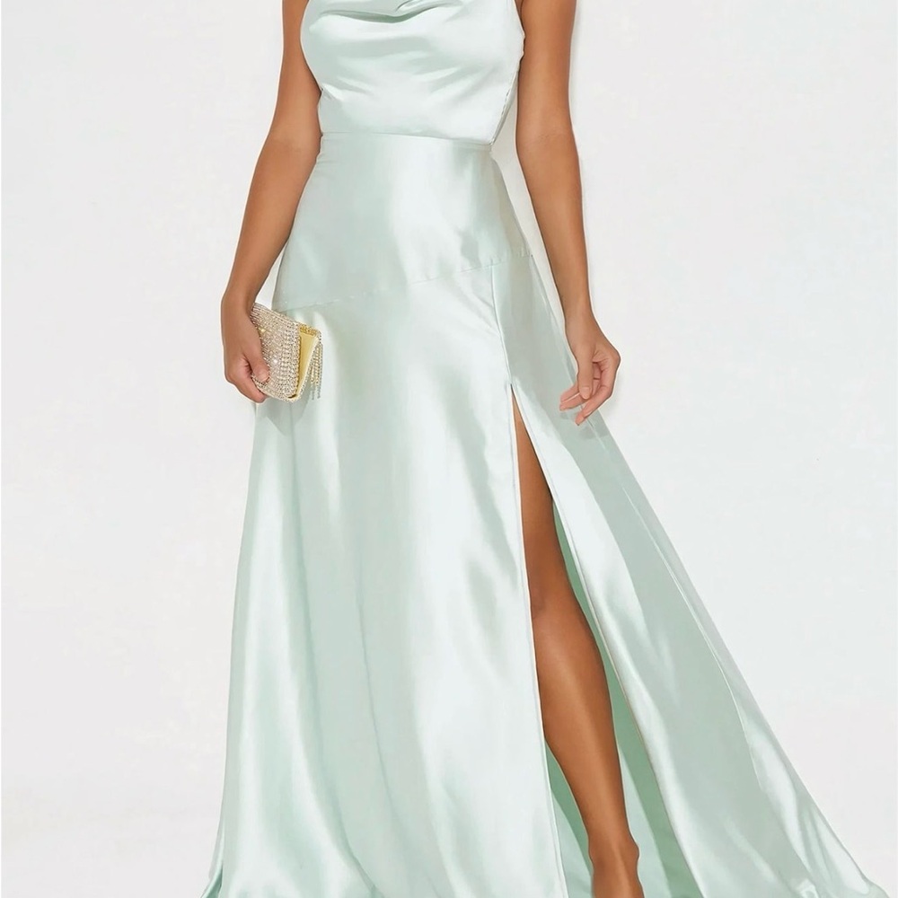 Fashion Nova two Shoulder Mint Dress